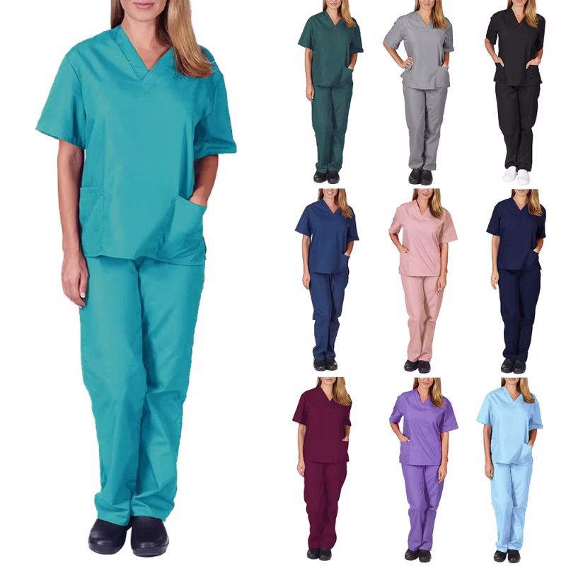 Equipo Médico Clásico. Casaca + Pantalón liso 2 bolsillos