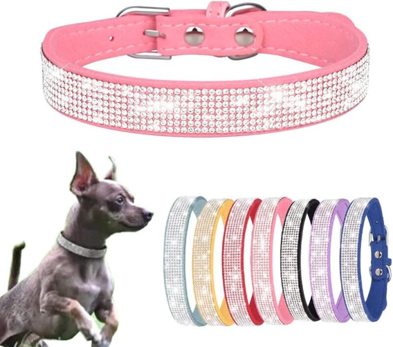 Collares Elegantes Para Mascotas Con Diamantes Brillantes