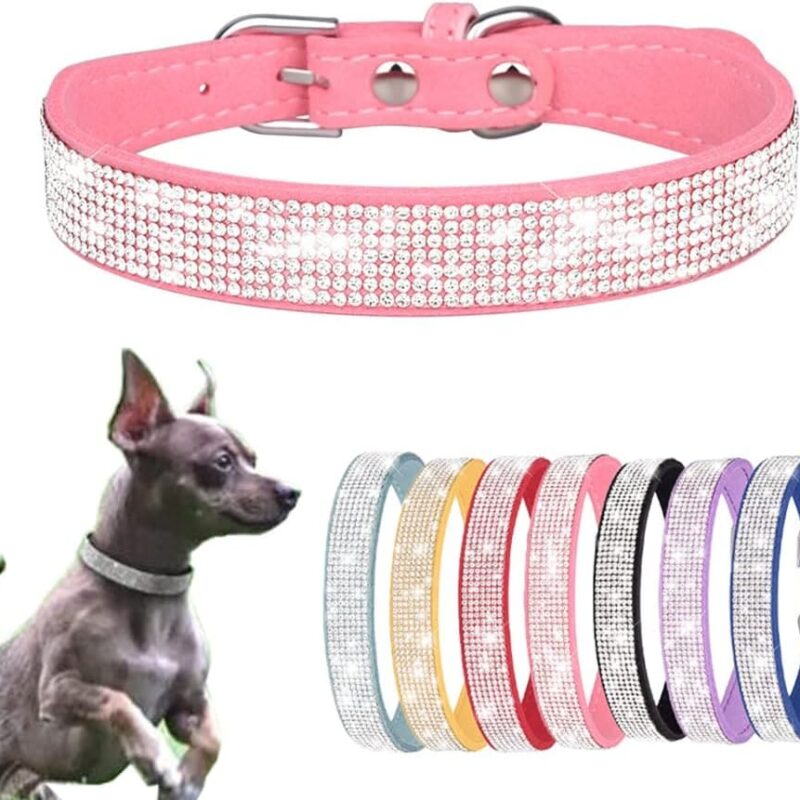 Collares Elegantes Para Mascotas Con Diamantes Brillantes