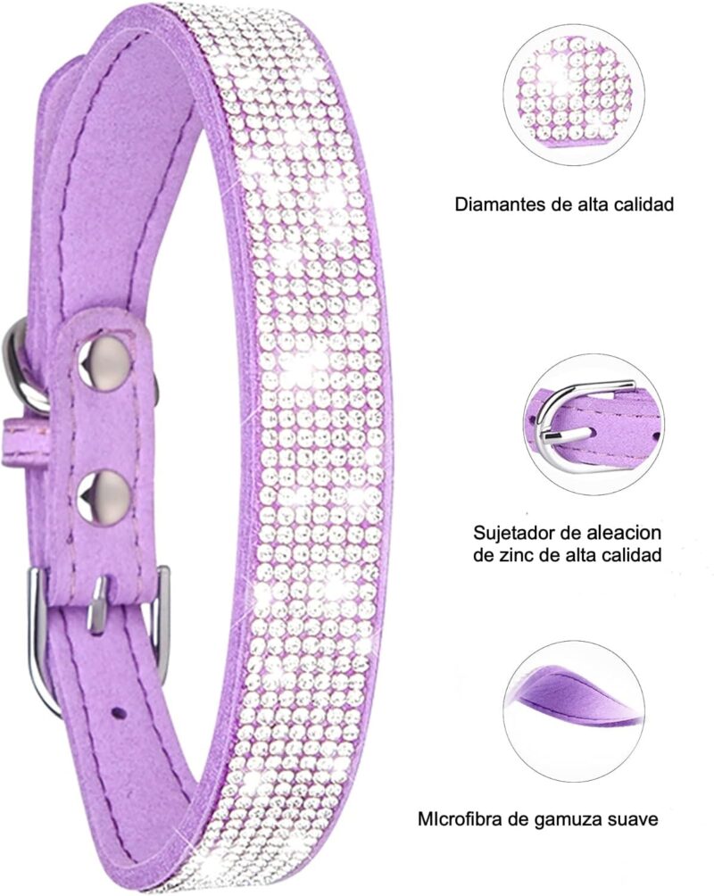 Collares Elegantes Para Mascotas Con Diamantes Brillantes - Imagen 7
